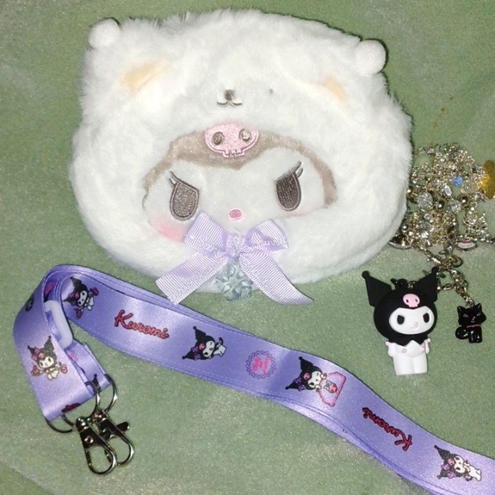NEW Sanrio Kuromi Coin Purse and Necklace